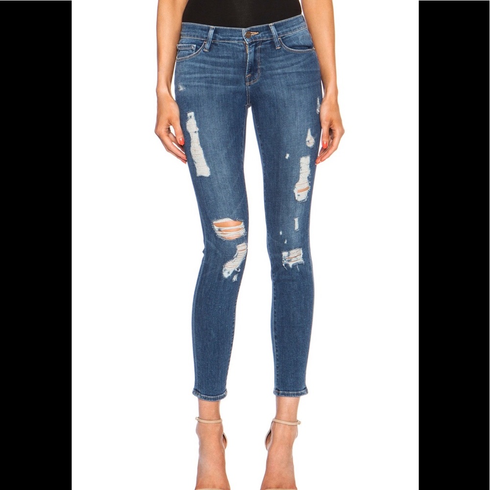 FRAME Denim Le Skinny De Jeanne jeans SIZE 25 - Picture 4 of 8